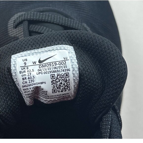 Nike Downshifter 12 Mens Wide Width 4E Black Shoes Running Athletic DM0919-002 - Picture 9 of 11